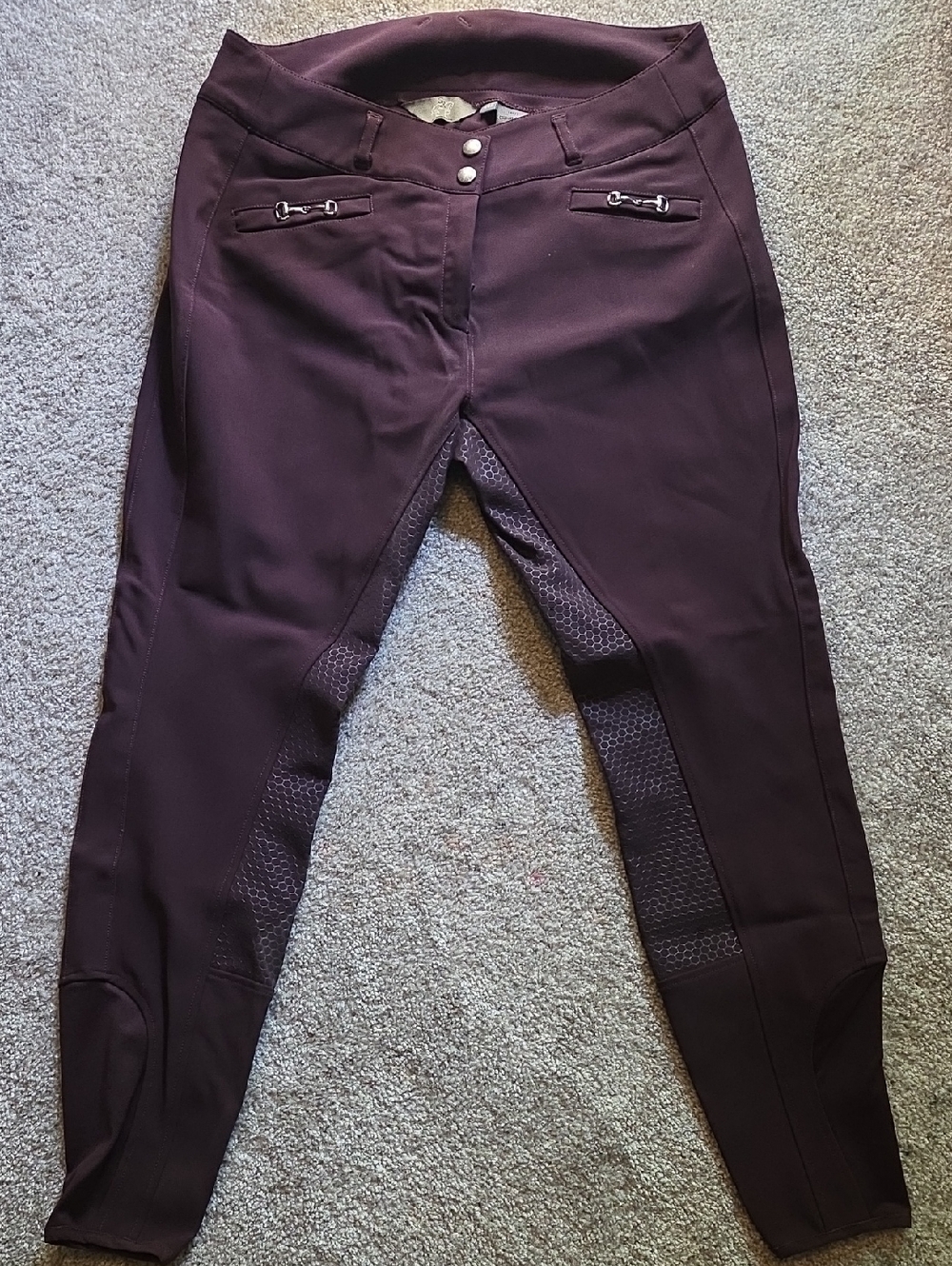 Goode Rider Burgundy Fullseat Breeches with Knee Grip Panels